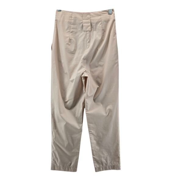 Kaos Straight Leg Pants 26" Waist Ultra High Rise Cropped Pale Pink Cotton Italy - Picture 3 of 10